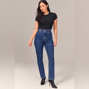 ABERCROMBIE & FITCH Curve Love Ultra High Rise 90s Slim Straight Jean 29/8R